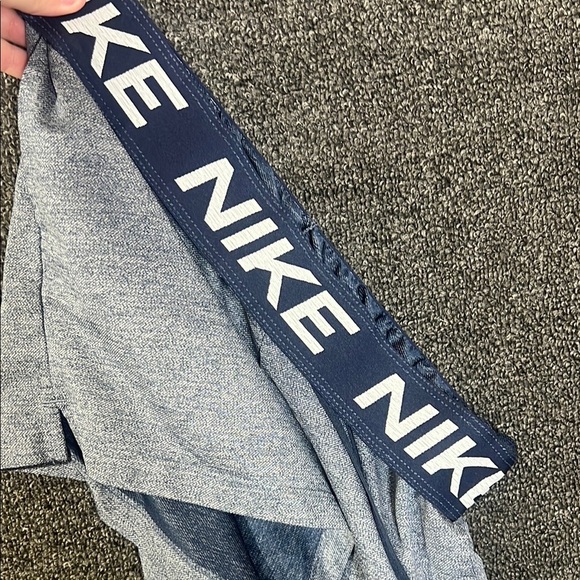 Nike Dri-Fit Blue Gray Athletic Shorts with Elastic Waistband, Womens S - Picture 8 of 8